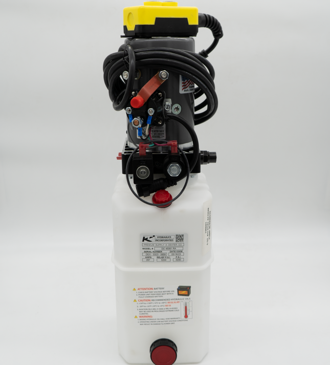 KTI Hydraulics 12V Double Action Pump 6 Quart