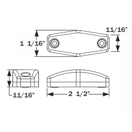 Optronics MCL13A2B LED Clearance Light Diagram