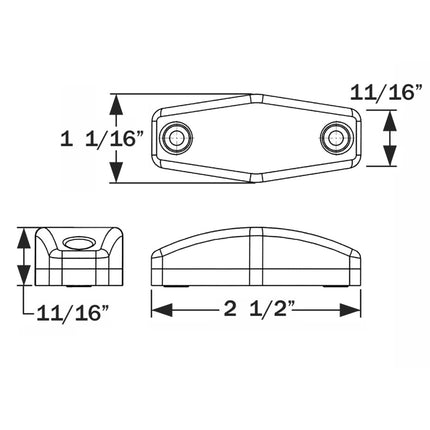 Optronics MCL13R2B LED Clearance Light Diagram