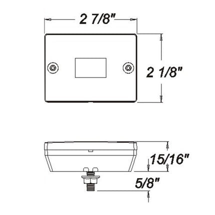 Optronics MCL36RB LED Clearance Light Diagram