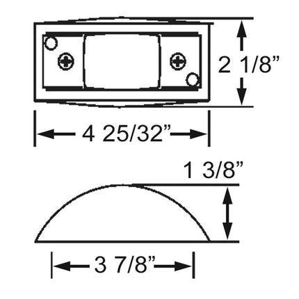 Optronics MCL81RB LED Clearance Light Diagram