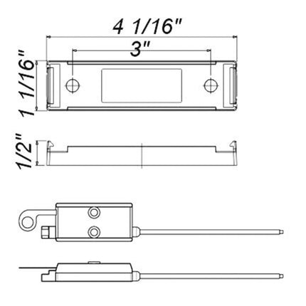 Optronics Mounting Bracket and Single Wire Plug Kit for Thinline Series (A65PB)