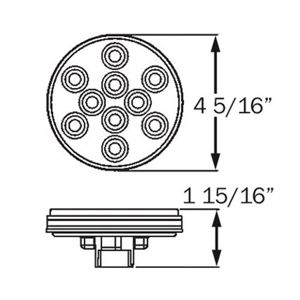 Optronics STL43RB LED Tail Light Diagram