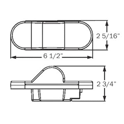 Optronics STL75AB LED Clearance Light Diagram