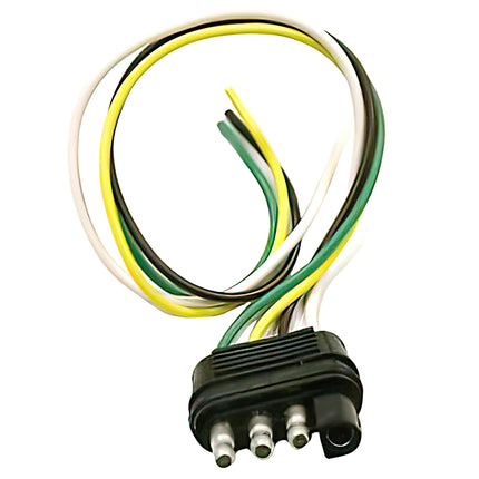 4-way Flat Molded Trailer Wiring Connector, Male