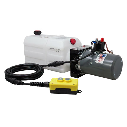 KTI Single Action Hydraulic Pump with Remote – 6 Quart