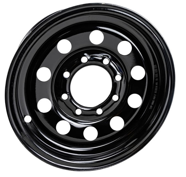 16" Black Steel Modular Wheel 8-lug on 6.5"