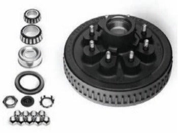 HUB & DRUM KIT 7K - FULL GREASED - 8 on 6.5" bolt pattern  9/16" STUD