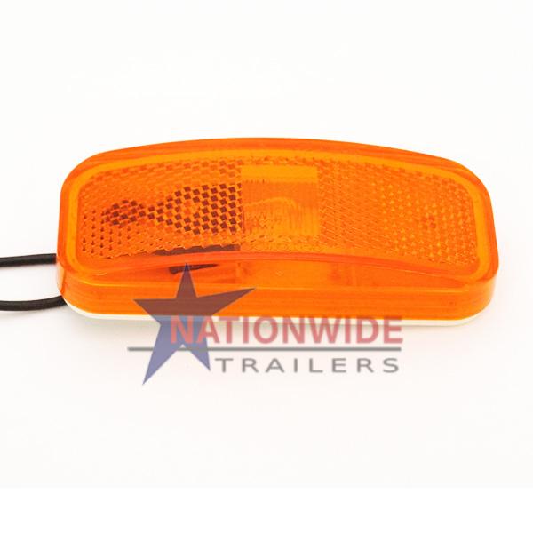 Clearance Light, Rectangular, 4" Amber Lights & Electrical Nationwide Trailers Parts Store 