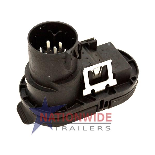 Connector Socket w/ Mounting Bracket- 7-Way & 4-Way Trailer - Vehicle End Lights & Electrical Nationwide Trailers Parts Store 